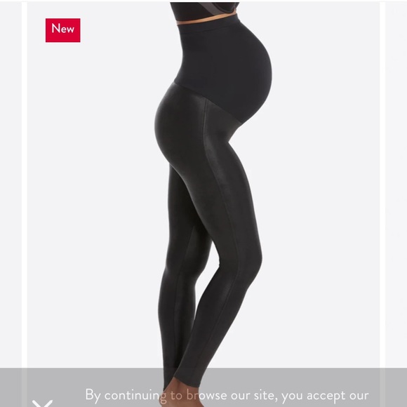 Maternity Faux Leather Leggings - Picture 5 of 7